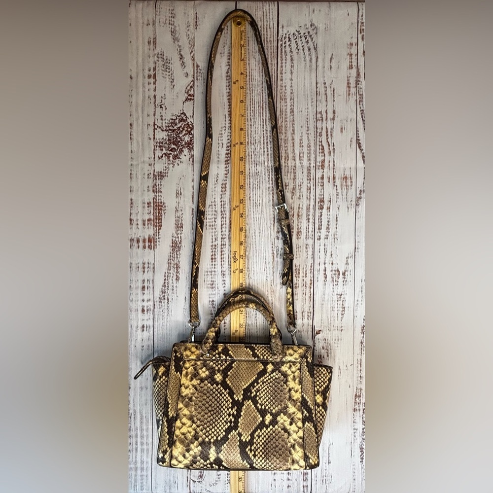 Michael Kors Snake Skin Embossed Satchel - Picture 15 of 16
